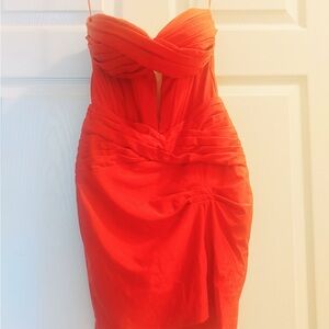 Amelia Couture red corset dress